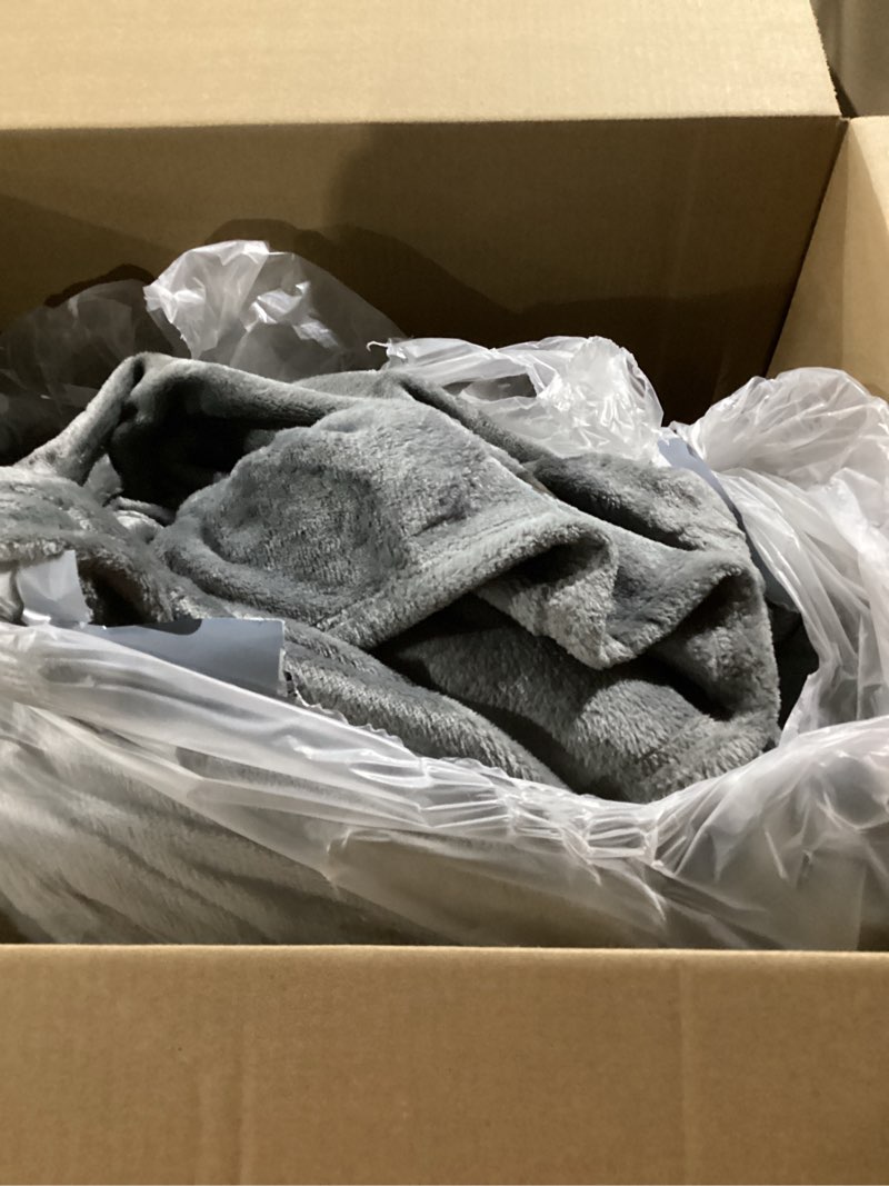 Condition photo showing Good Condition for Bedsure GentleSoft Fleece King Size Blankets for Bed Grey - Soft Lightweight Plush Cozy Fuzzy Luxury Warm Winter Blanket Microfiber, Room Home Decor Gifts for Women and Men, 108x90 inches Grey King (108" x 90")