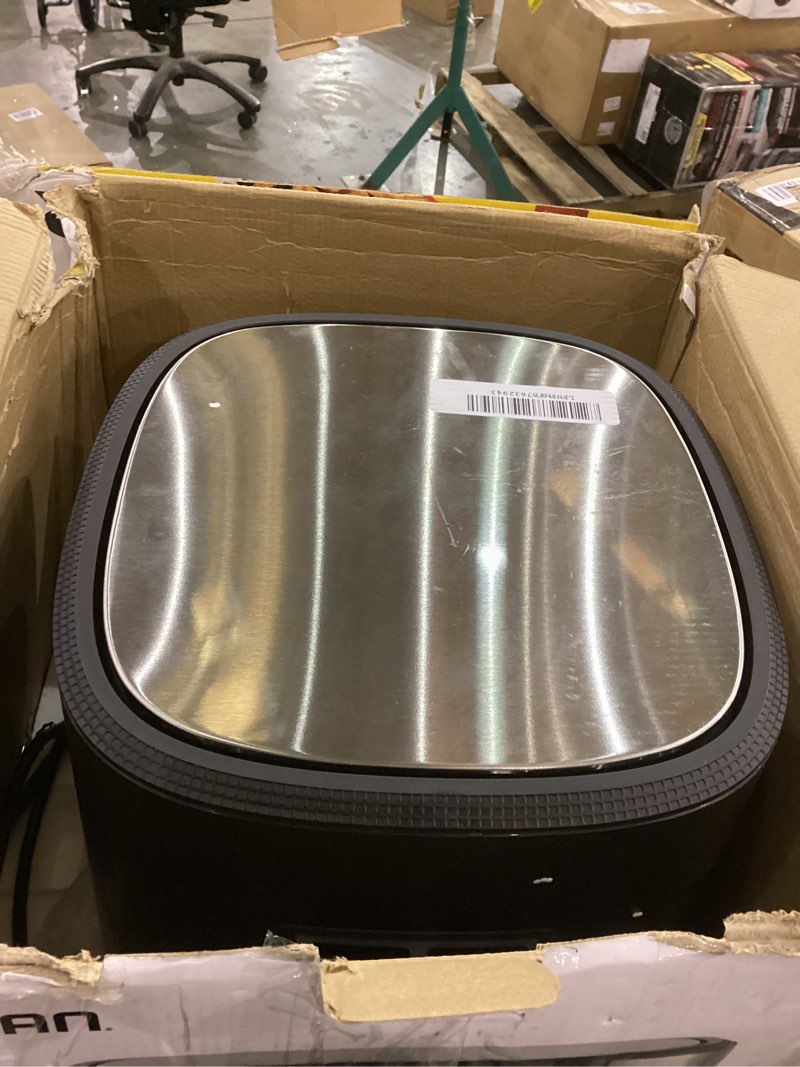 Condition photo showing As Is for CHEFMAN Easy-View Air Fryer – 8 Qt Family Size with Viewing Window, One-Touch Digital Control with 4 Presets, Nonstick & Dishwasher Safe, Broil, Roast, Dehydrate, Bake, Auto-Shutoff, Stainless Steel 8.0 Quarts Stainless steel