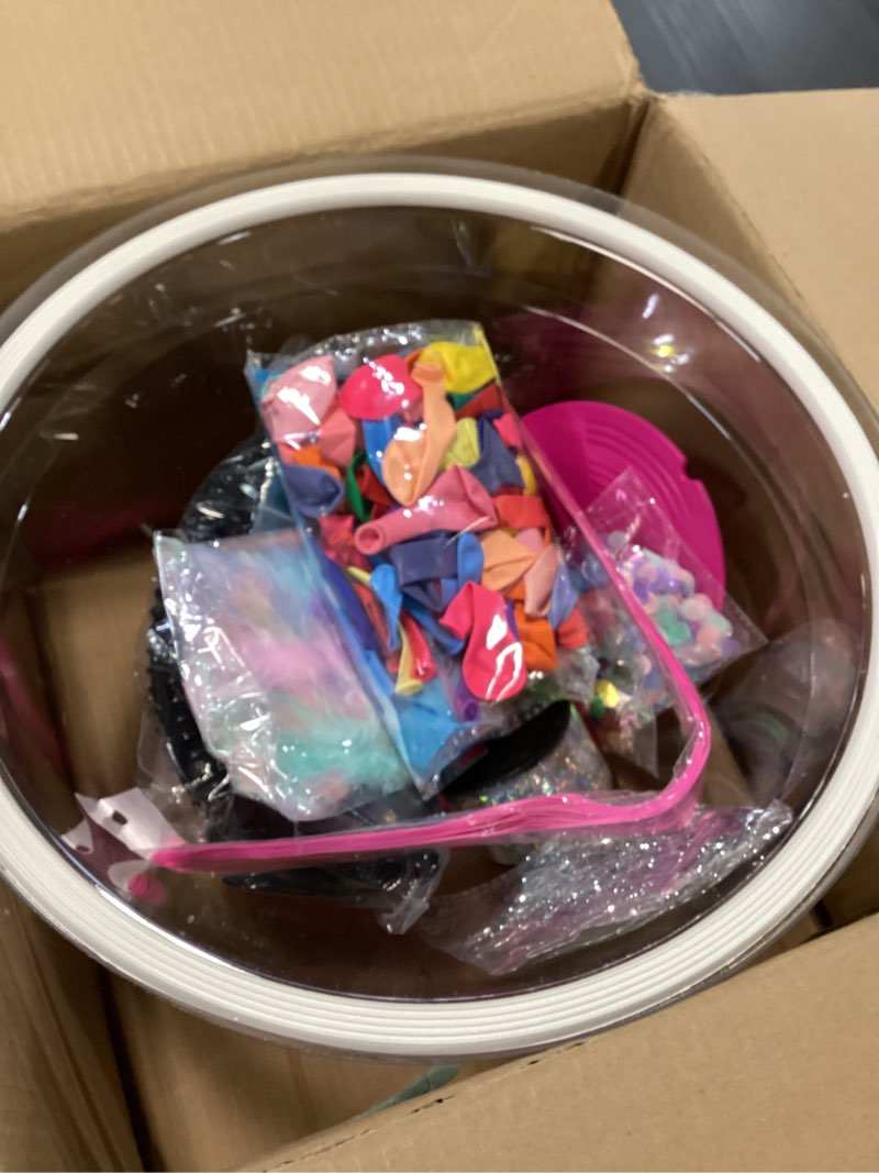 Condition photo showing Good Condition for Balloon Stuffing Machine Stuffer Machine Kit Balloon Flower Bouquet Filling Port with LED Lights Small Balloons Sequin
