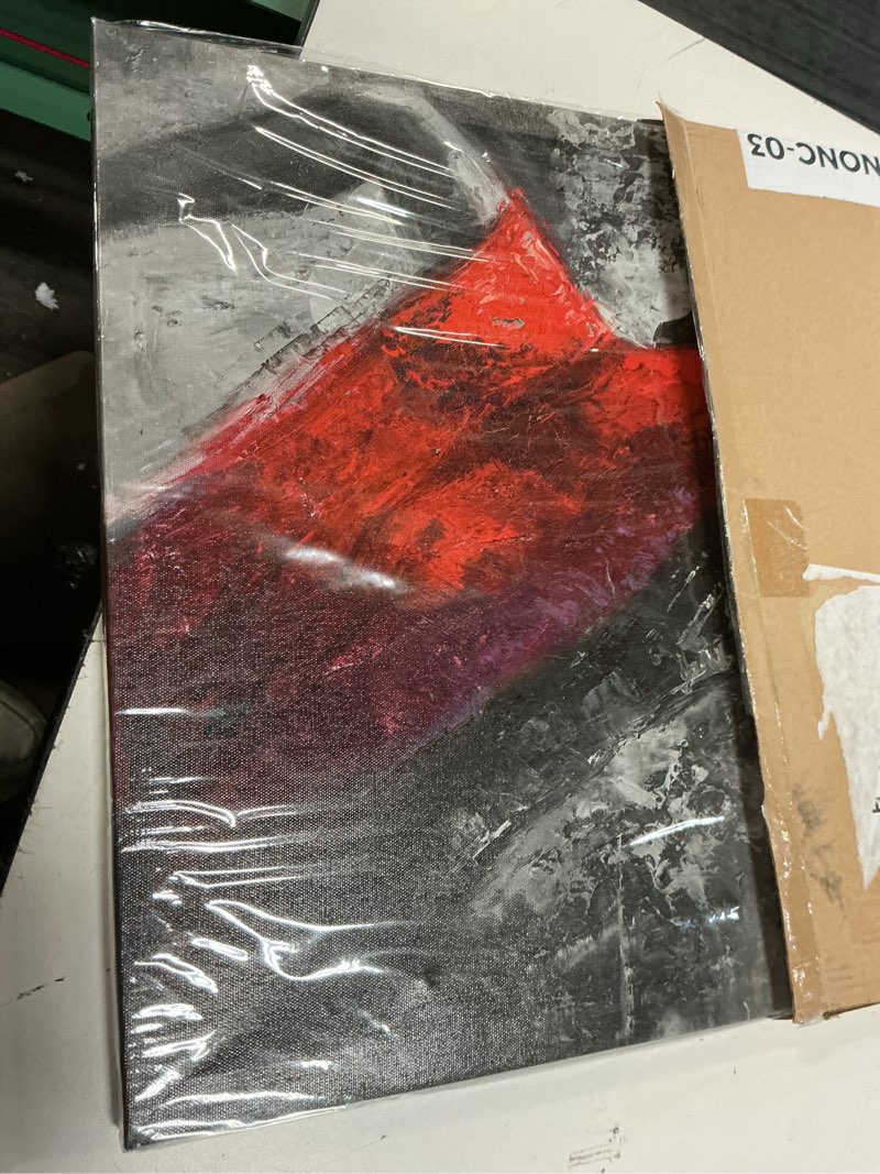 Condition photo showing Good Condition for armart black and white wall art tango dancer in red black dancing suits painting prints on canvas with frame for bedroom decor (16wx24l, tango 1) 24"l x 16"w tango 1