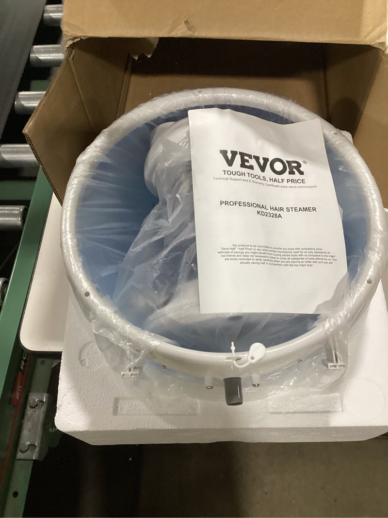 Condition photo showing Good Condition for VEVOR Hair Steamer, 2 in 1 UV Ozone Hair & Facial Steamer with Detachable Bonnet Hood, Nano Ionic Face Steamer with 360° Rotatable Sprayer for Deep Conditioning, Perfect for Salon Spa Home Beauty