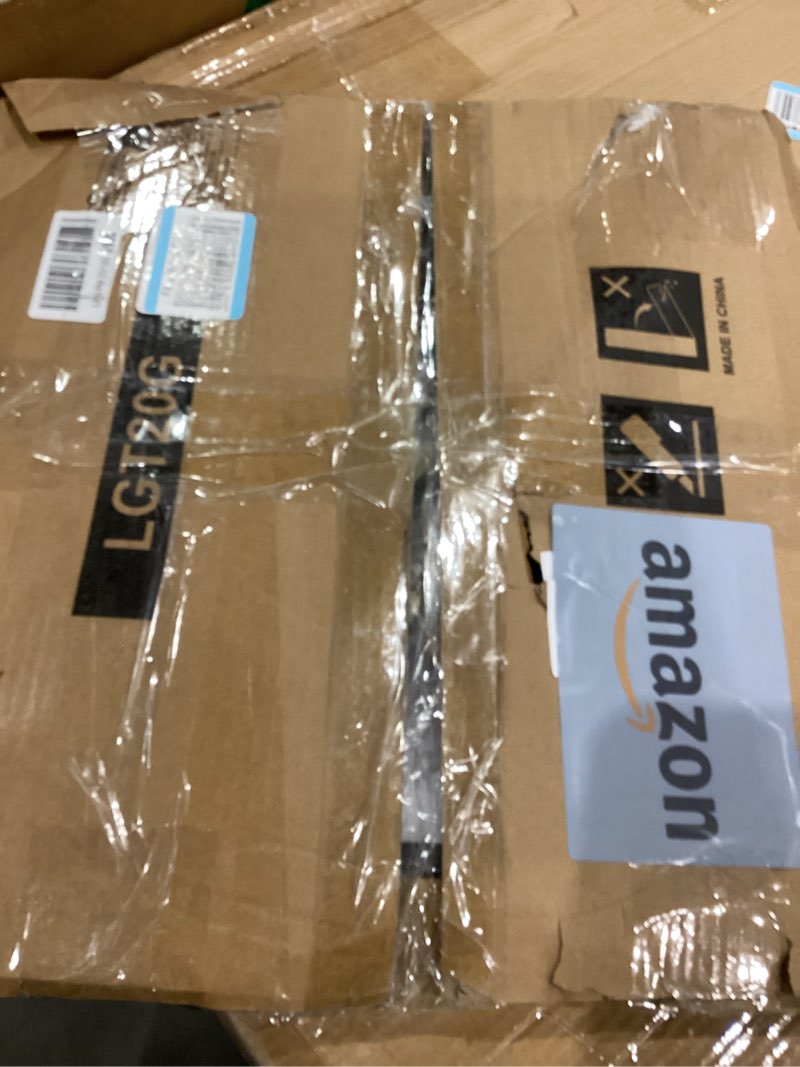 Condition photo showing New/Like New for VASAGLE Round Side Table, Glass End Table with Metal Frame, Gold Coffee Table with Modern Style, for Living Room, Balcony, Bedroom, Gold Color Gold 1