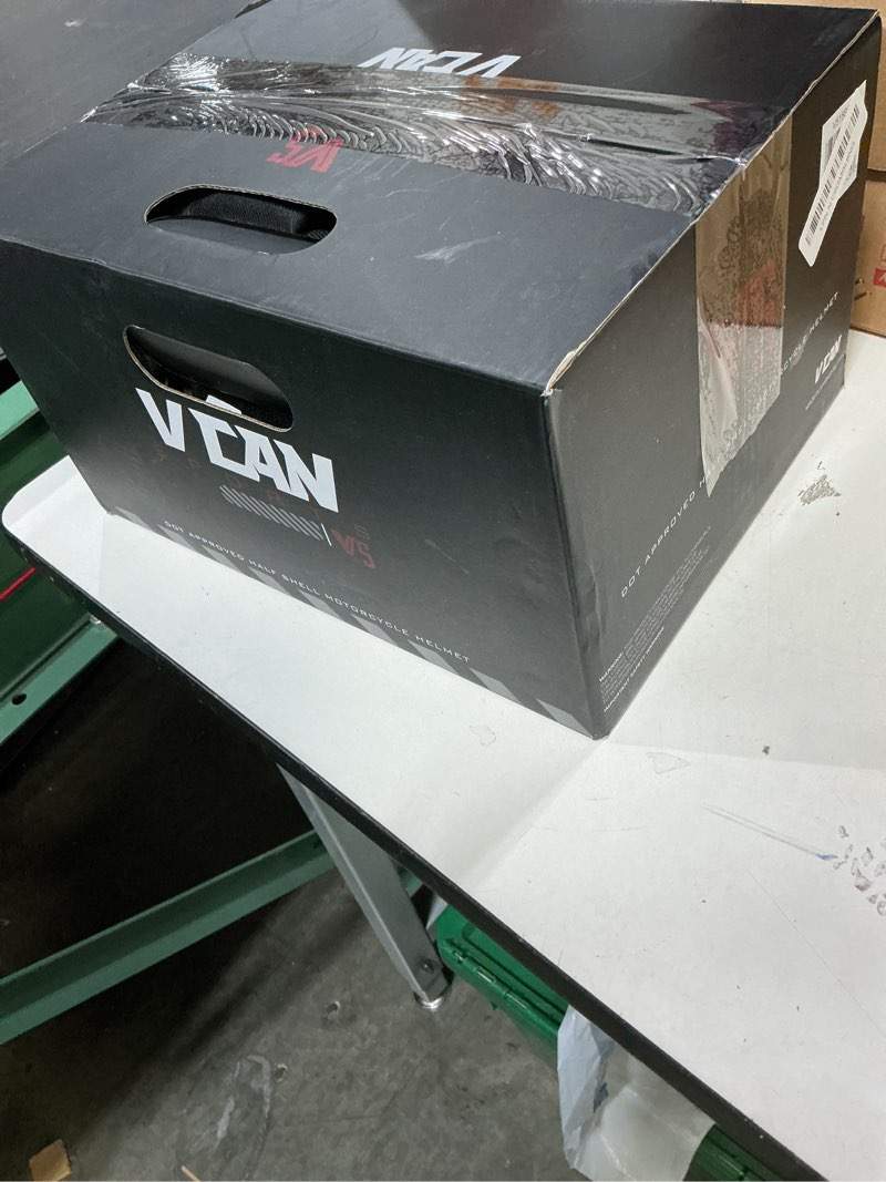 Condition photo showing New/Like New for (size s 55-56 cm)vcan cruiser intricate butterfly motorcycle half helmet small flat black butterfly