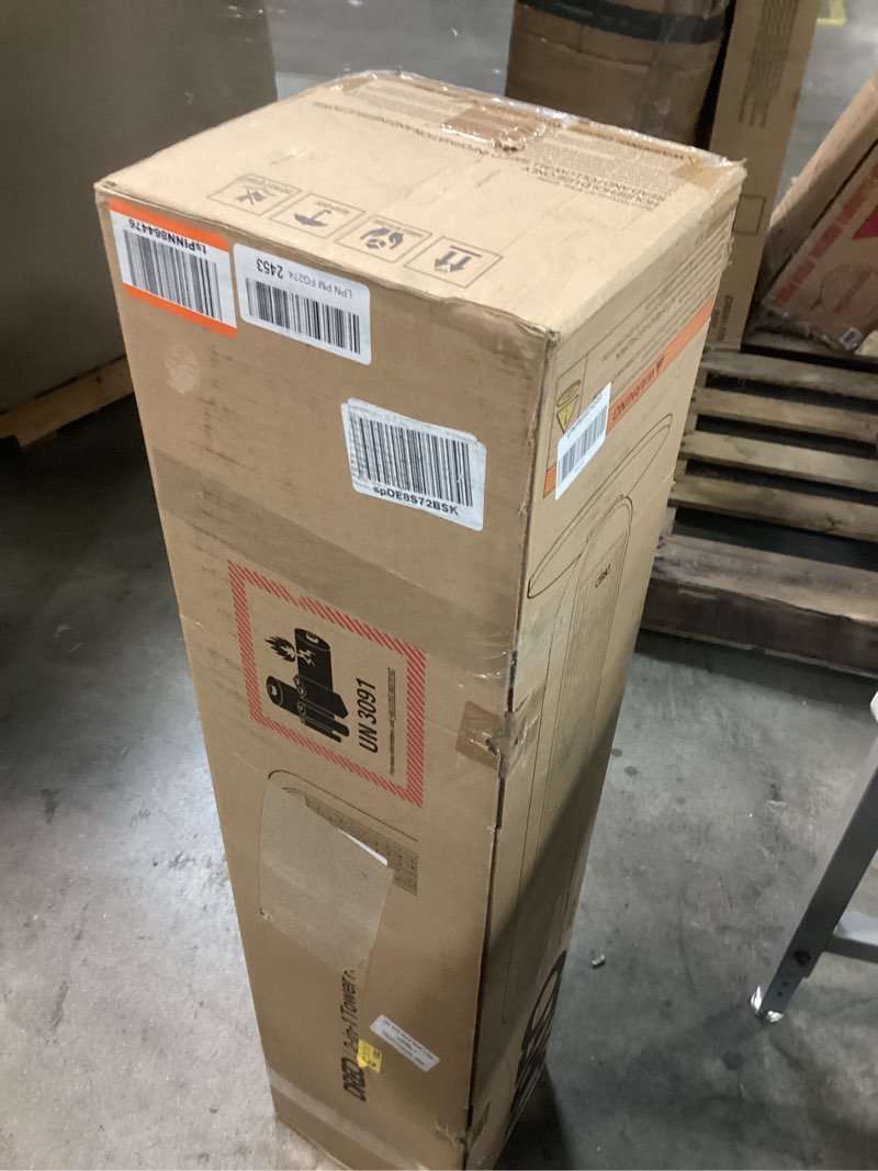 Condition photo showing As Is for Dreo Tower Fan and Heater Combo, 29.2ft/s Standing Fans for Bedroom, 17 Levels, 6 Modes, 120° Oscillation, 42 Inch, 12H Timer, 25dB Quiet, with Remote, for Office, Large Room, Silver Standard