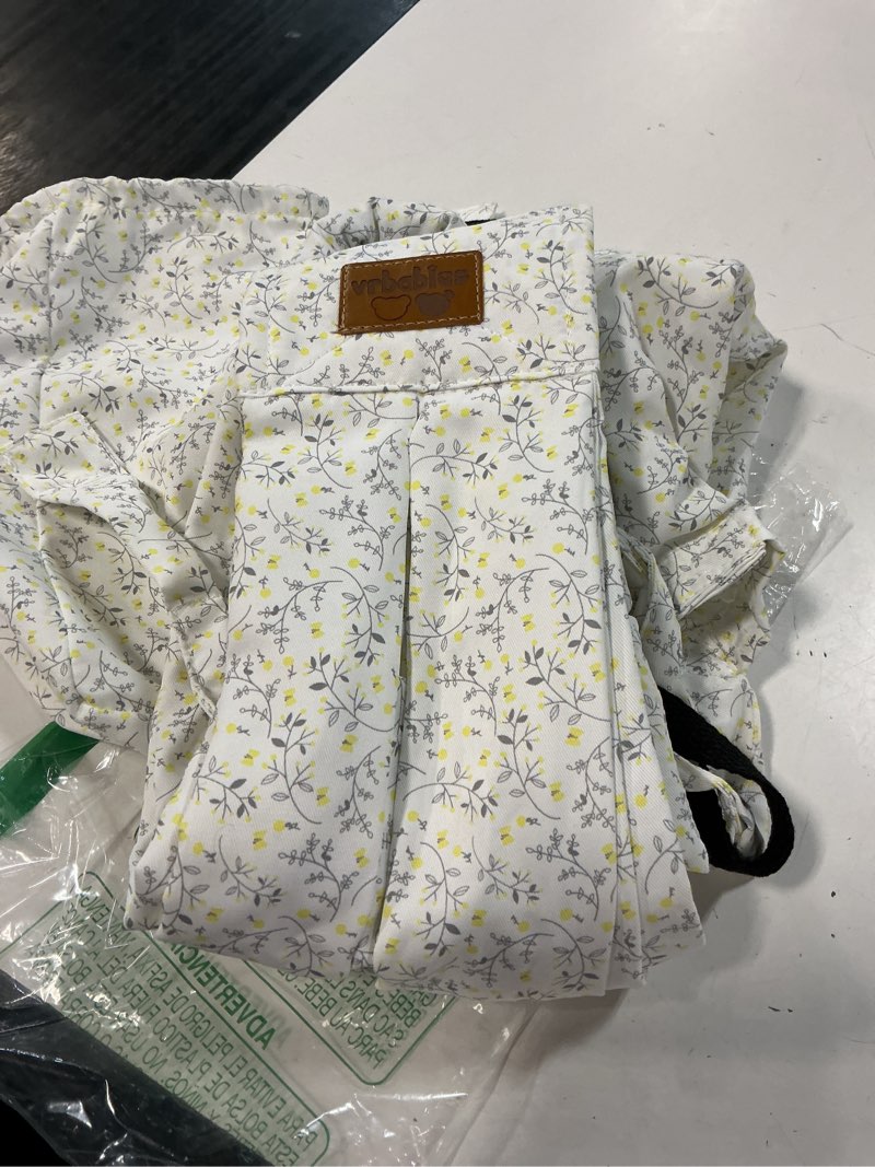 Condition photo showing Good Condition for baby sling carrier newborn, adjustable easy wearing baby nursing warp sling, new mom dad soft cotton baby front holder carrier for infant toddler life travel essential gifts (yellow flower)
