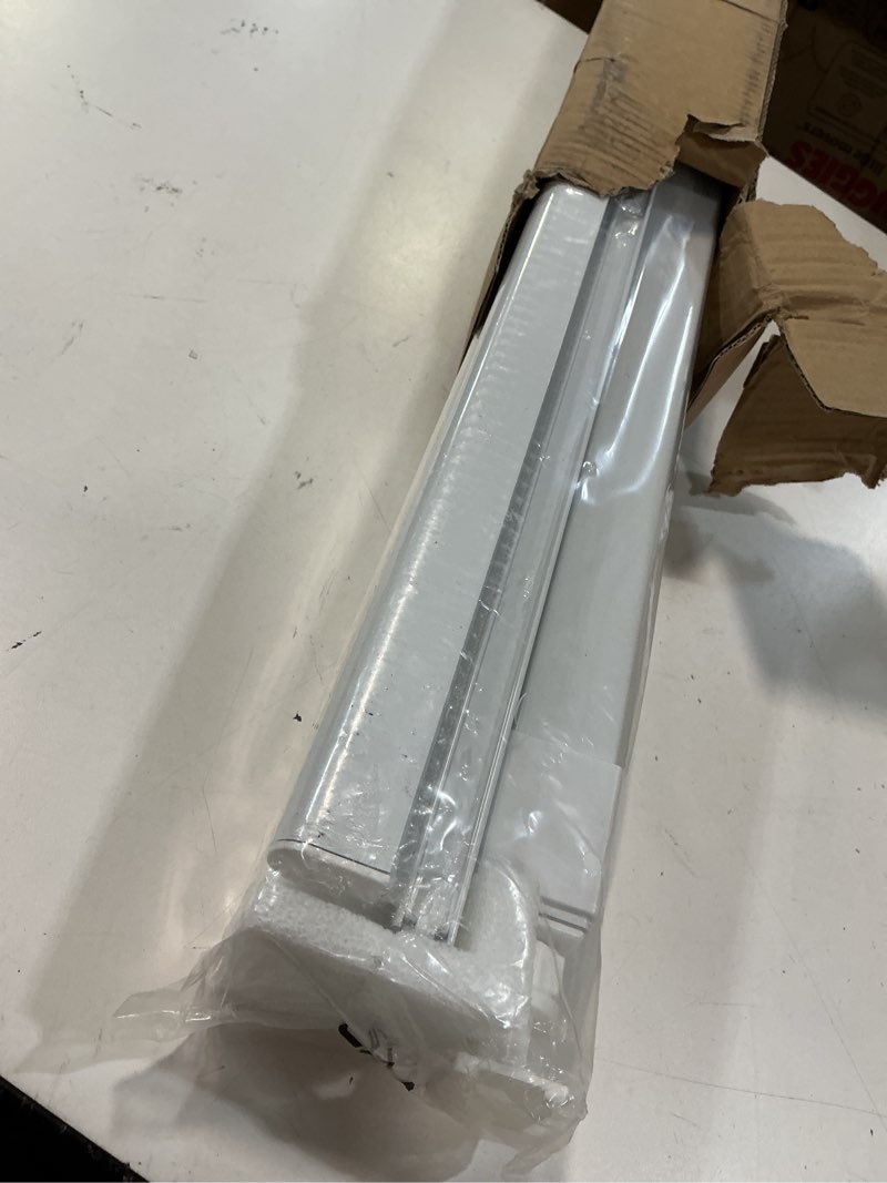 Condition photo showing New/Like New for lazblinds no-drill cordless zebra blinds - dual layer light filtering & room darkening, free-stop lift, easy install, day & night privacy with valance for window 40" w x 72" h, white 40"w x 72"h white