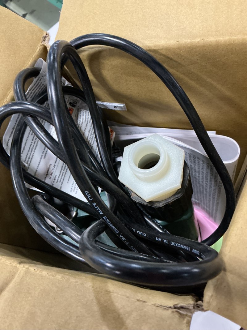Condition photo showing As Is for zoeller 1/3-hp 115-volt 35-gpm thermoplastic submersible utility pump