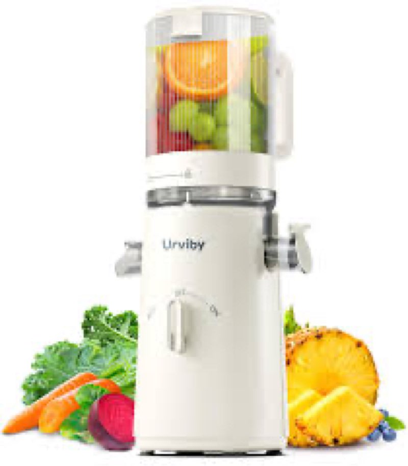 Cold Press Juicer, 2-in-1 Juicer Machines for Juice & Sorbet, with 5-Inch Wide Chute, High-Yield juice extractor for Fruits & Vegetables/High Nutrients/Reverse Mode/Easy to Clean