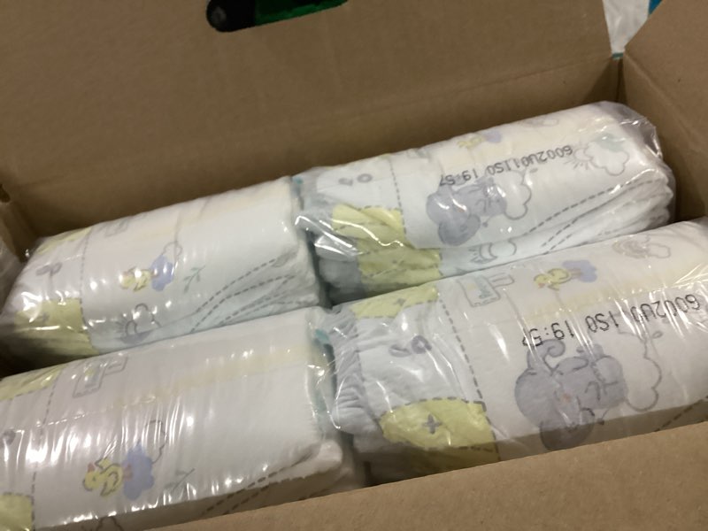 Condition photo showing As Is for pampers swaddlers diapers, size 1 (8-14 lbs), 164 count, absorbent, keeps baby dry and comfortable, skin safe disposable baby diaper size 1 164