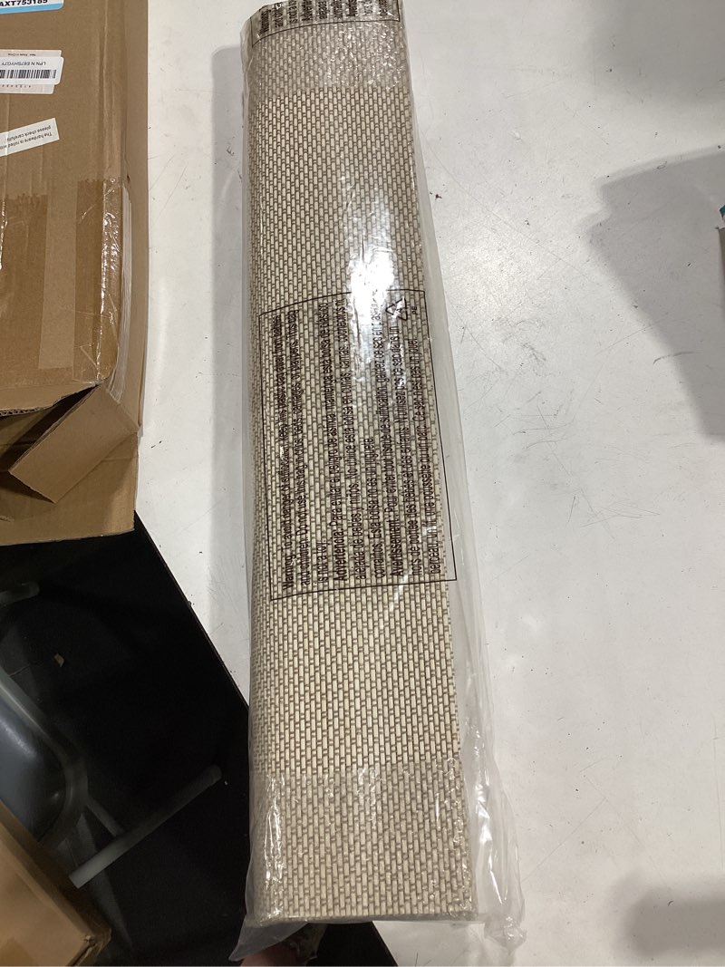 Condition photo showing Good Condition for lazblinds no drill cordless bamboo roman shades, light filtering blinds for indoor windows, roll up bamboo blinds for home, 26" w x 64" h, star-off white star-off white 26"w x 64"h