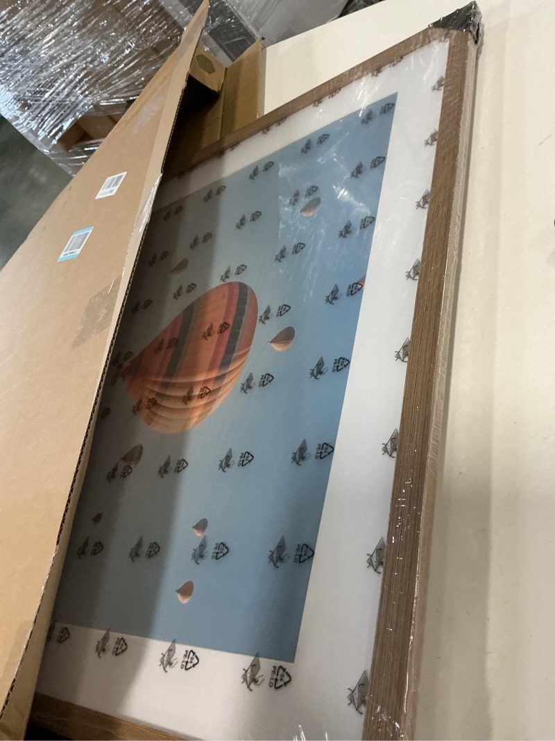 Condition photo showing New/Like New for 24x24 Picture Frame Rustic Brown with 20x20 Mat, Display Photo 20x20 with Mat or 24 x 24 Without Mat, Wall Hanging Large 24x24 Poster Frame with Shatter Resistant Plexiglass, Rustic Brown Rustic Brown 24x24 inch