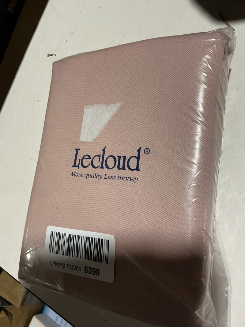 Condition photo showing Good Condition for lecloud blush pink room darkening curtains for living room 45 inch length 2 pcs, rod pocket room decor thermal bedroom curtains, window curtain drapes for dining room, each panel 40" w x 45" l blush pink 40"w x 45"l (pack of 2)