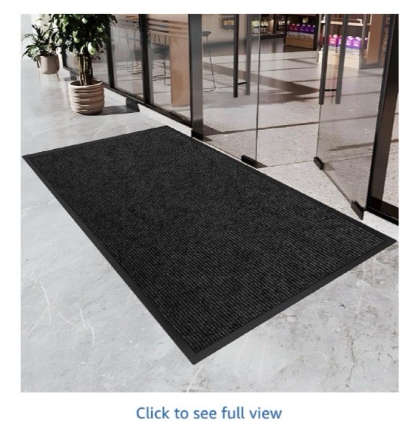 Front Doormat Indoor Outdoor Entrance, Commercial Door Mat Heavy Duty Trap Dirt and Moisture Entryway Floor mat, Custom Size Non Slip Rubber Backing Welcome Mat for High Traffic Area