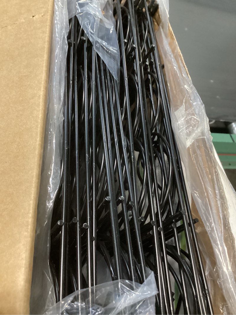 Condition photo showing Good Condition for 19 pack decorative garden fence panels – 24in(h) x 20.57ft(l) black metal fence with floral no dig animal barrier fence rustproof garden edging for yard patio dog outdoor decor flower bed 20.57ft(l) x 24in(h),19 pack