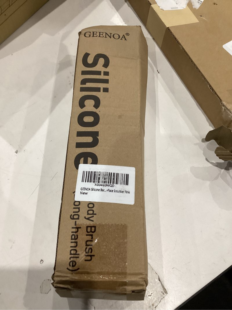 Condition photo showing New/Like New for Silicone Face & Back Scrubber Set, Manual Face & Body Scrubber Exfoliator with Soft Bristles and Non-Slip Handle, Back Brush Bath Brush with 2 Detachable Brush Heads(3PCS Pink Set) 3*pink Set