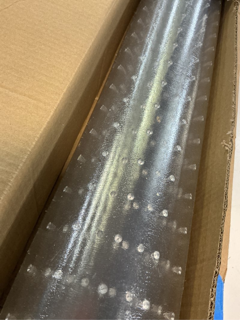 Condition photo showing Good Condition for office chair mat for low pile carpet with lip, 48" x 60" clear plastic floor protector, heavy duty desk chair mat for rolling chairs, smooth glide computer mat for home office 48"x60"