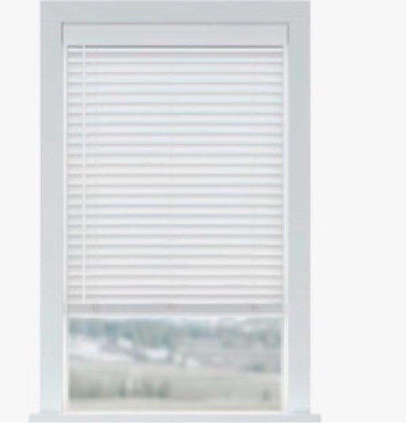 LEVOLOR Trim+Go 2-in Slat Width 35-in x 48-in Cordless White Faux Wood Room