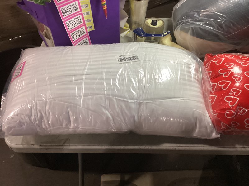 Condition photo showing New/Like New for NTBAY Down Alternative Bed Pillows, Pillows Standard Size Set of 2, Machine Washable Pillows for Back, Stomach or Side Sleepers, Soft Hotel Collection Pillows for Sleeping, White
