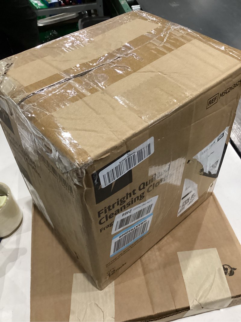 Condition photo showing New/Like New for FitRight Aloe Quilted Heavyweight Personal Cleansing Cloth Wipes, Unscented, 576 Count, 8 x 12 inch Adult Large Incontinence Wipes Pack of 576