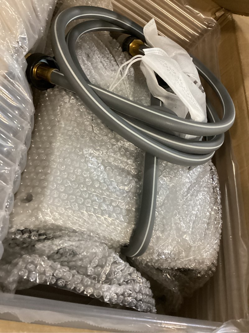 Condition photo showing Good Condition for Ayleid Retractable Garden Hose Reel,1/2 in x 130 ft Wall Mounted Hose Reel, with 9- Function Sprayer Nozzle, Any Length Lock/Slow Return System/Wall Mounted/180°Swivel Bracket (Grey) 130FT A-gray