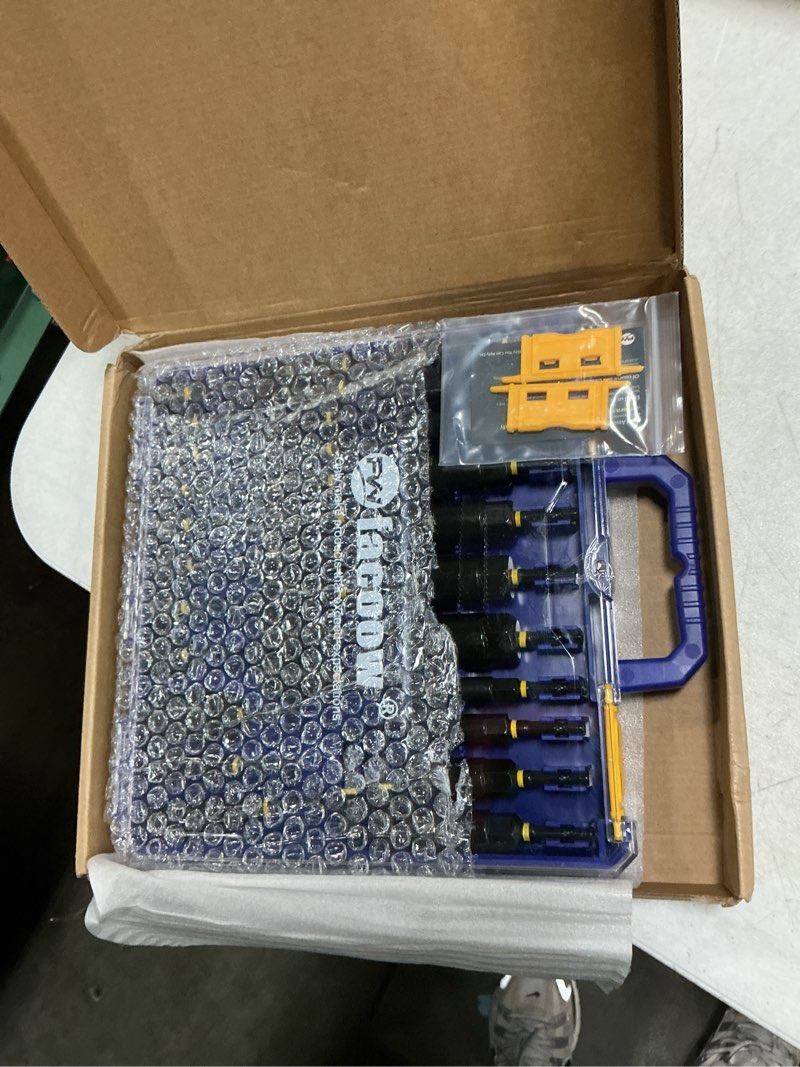 Condition photo showing Good Condition for facoow 55pcs impact nut driver set magnetic, sae&metric nut drivers, deep impact nut drivers, impact socket adapters, wing nut driver, power bit,quick release extension, pivoting nutsetter,storage box 55pcs deep nut driver set
