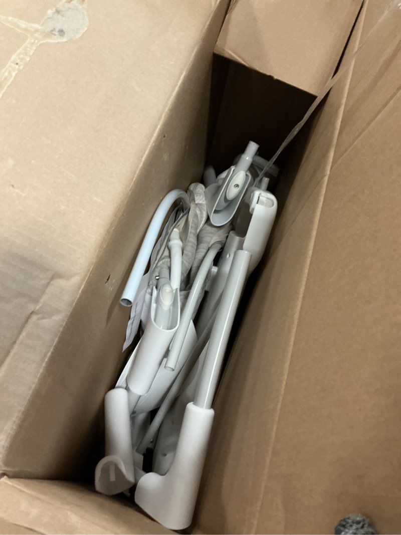 Condition photo showing As Is for joovy spoon baby walker & activity center featuring three adjustable heights, extra-large tray, and 30 lb weight capacity - jpma safety certified, charcoal