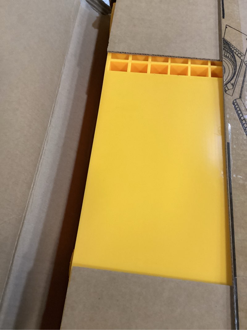 Condition photo showing Good Condition for 2 Pack Parking Mats for Garage Floors, 21.6" x 11" x 1.9" Heavy Duty Garage Car Parking Mat with High Visibility, Wheel Stops for Car Truck Indoor Outdoor, Yellow