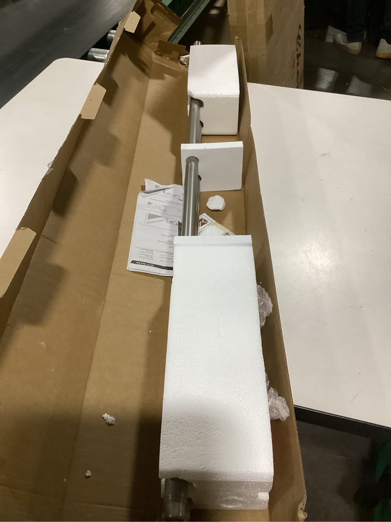 Condition photo showing Good Condition for KAMANINA 1 Inch Double Curtain Rods 36 to 72 Inches (3-6 Feet) Telescoping Dark Silver Curtain Rod for Windows 24 to 68 Inches, Heavy Duty Drapery Rods with Square Finials Antique Silver 36-72"