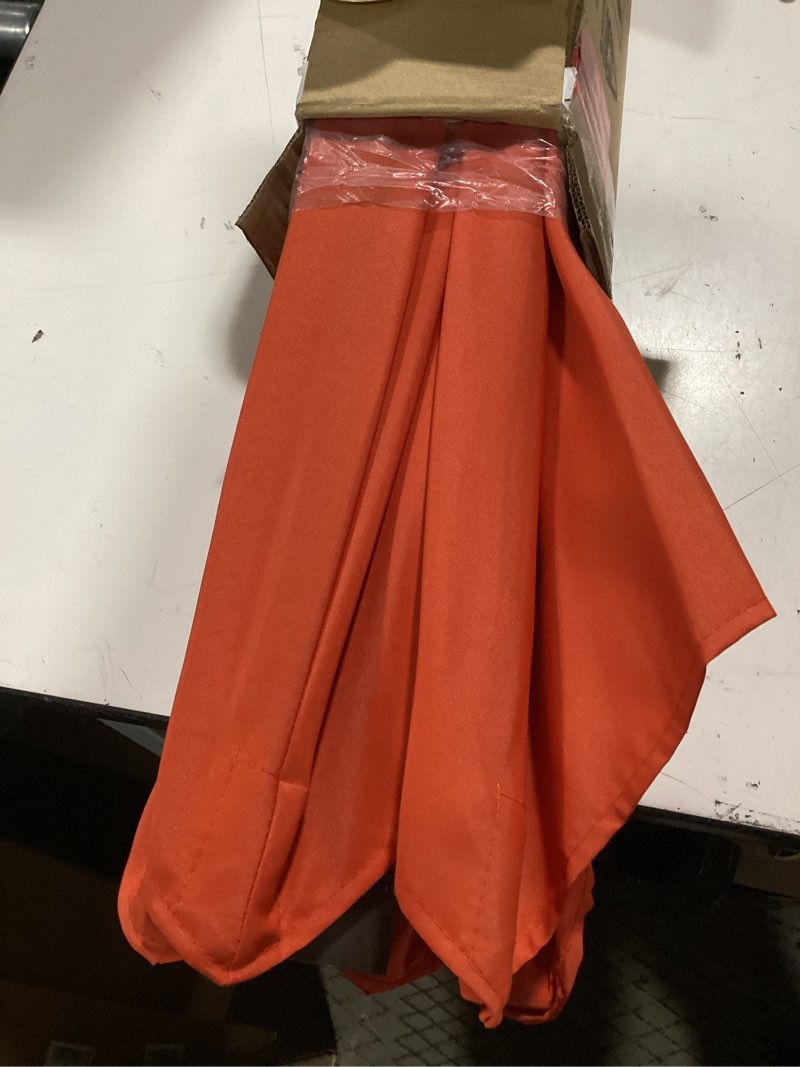 Condition photo showing New/Like New for blissun 7.5 ft patio umbrella, yard umbrella, outdoor market umbrella with push button tilt crank, orange