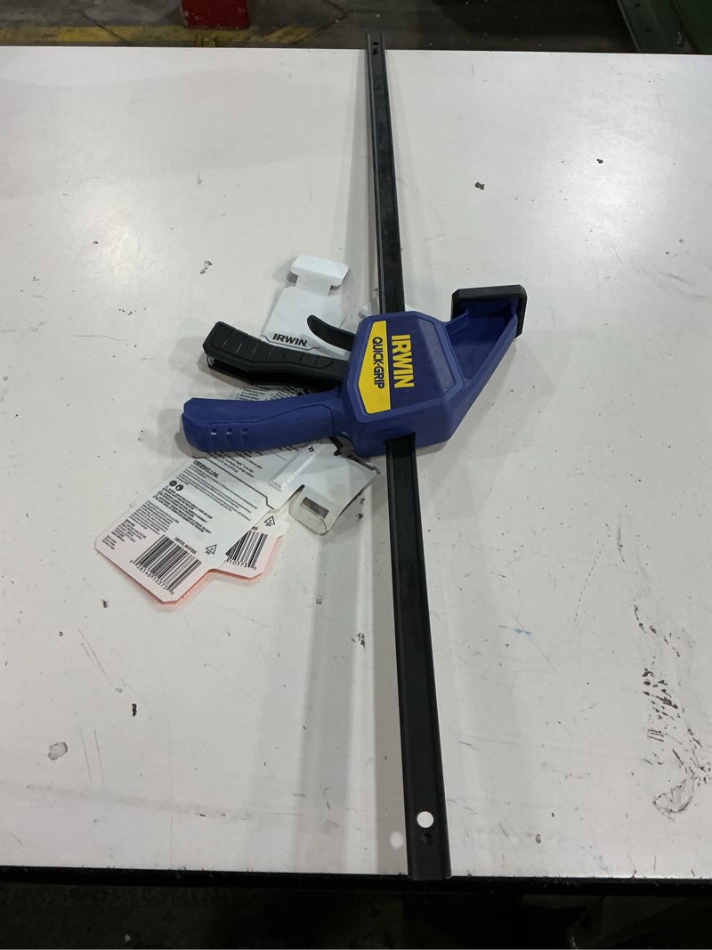 Condition photo showing Good Condition for irwin quick-grip bar clamp, one-handed clamp/spreader, 24-inch (1964720), blue 24 inch 24 inch
