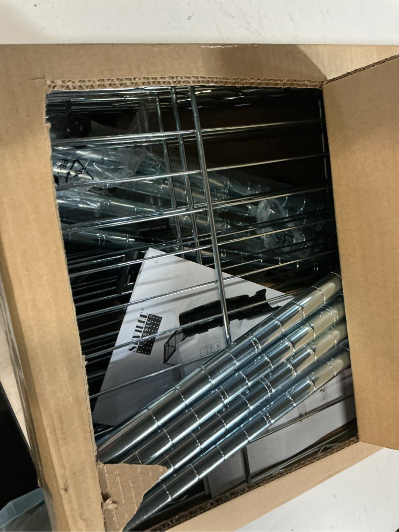 Condition photo showing Good Condition for seville classics 5-tier wire shelving with wheels, 5-tier, 30"" w x 14"" d (new model), chrome plating, plated steel plated steel 5-tier, 30" w x 14" d (new model)