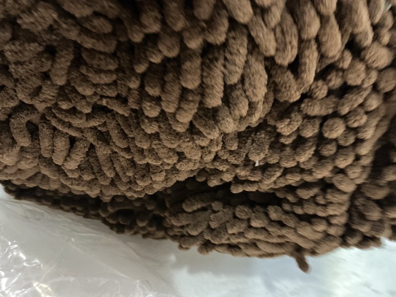 Condition photo showing Good Condition for muddy mat® cloud k-9 bed for dogs & cats, soft & relaxing donut dog bed, chenille material, removable cover, washable & dryer safe–brown large(40'x40') large (40''x40'') chocolate brown