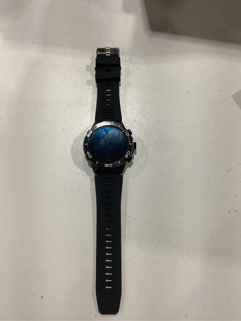 Condition photo showing Good Condition for not tested smart watch for men answer/make call for android iphone, 1.43\" amoled hd screen mens luxury watch, 400mah heavy duty smartwatch heart rate blood oxygen blood pressure sleep monitor pedometer, 2 straps black