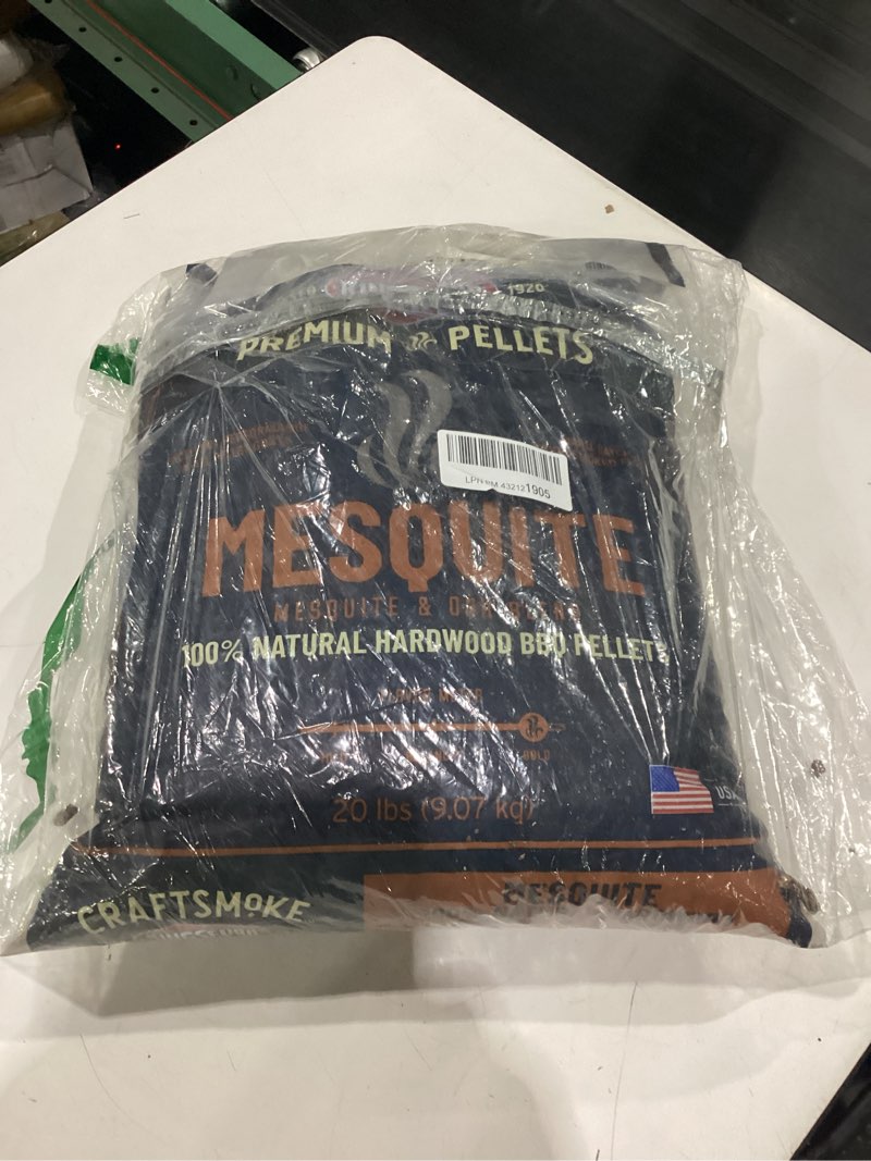 Condition photo showing Good Condition for kingsford craftsmoke premium grilling wood pellets, mesquite bbq pellets for grilling, 100% natural hardwood, 20 pounds
