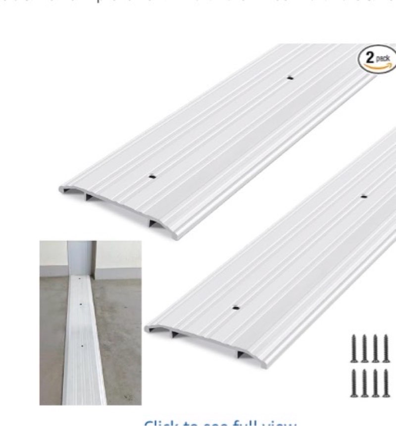 Tandefio 2 Pcs Door Saddle Threshold for Doorway Interior Sturdy Aluminum Commercial Fluted Saddle D