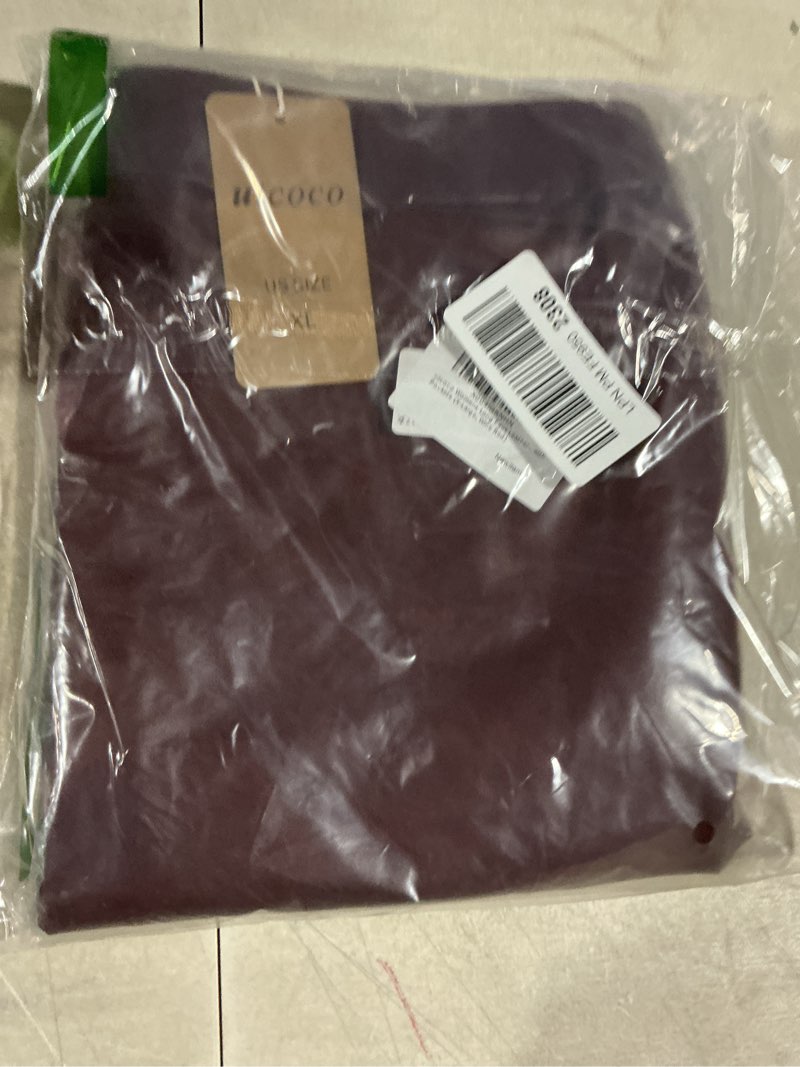 Condition photo showing New/Like New for utcoco womens long faux leather skirt bodycon high waist slim pencil midi skirt x-large wine red