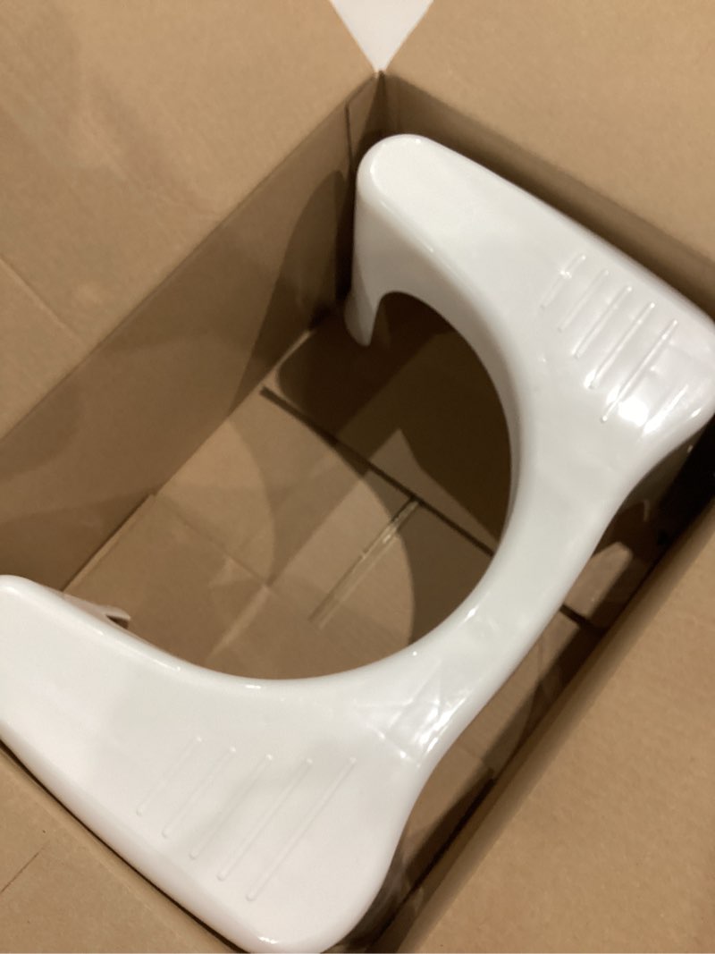 Condition photo showing Good Condition for squatty potty simple curve bathroom toilet stool 7" white