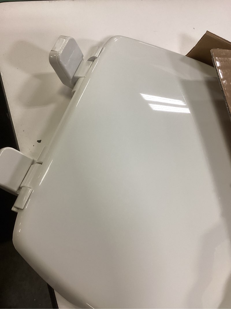 Condition photo showing Good Condition for little2big toilet seat with built-in toddler potty training seat, slow close, easy to install, made in usa, elongated, white
