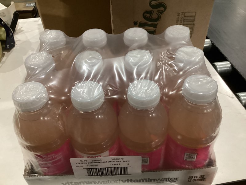 Condition photo showing New/Like New for vitaminwater Shine Strawberry Lemonade Zero Sugar, Flavored Water Beverage, 20 fl oz Bottles, 12 Pack Zero Sugar Shine Strawberry Lemonade 20 Fl Oz (Pack of 12)