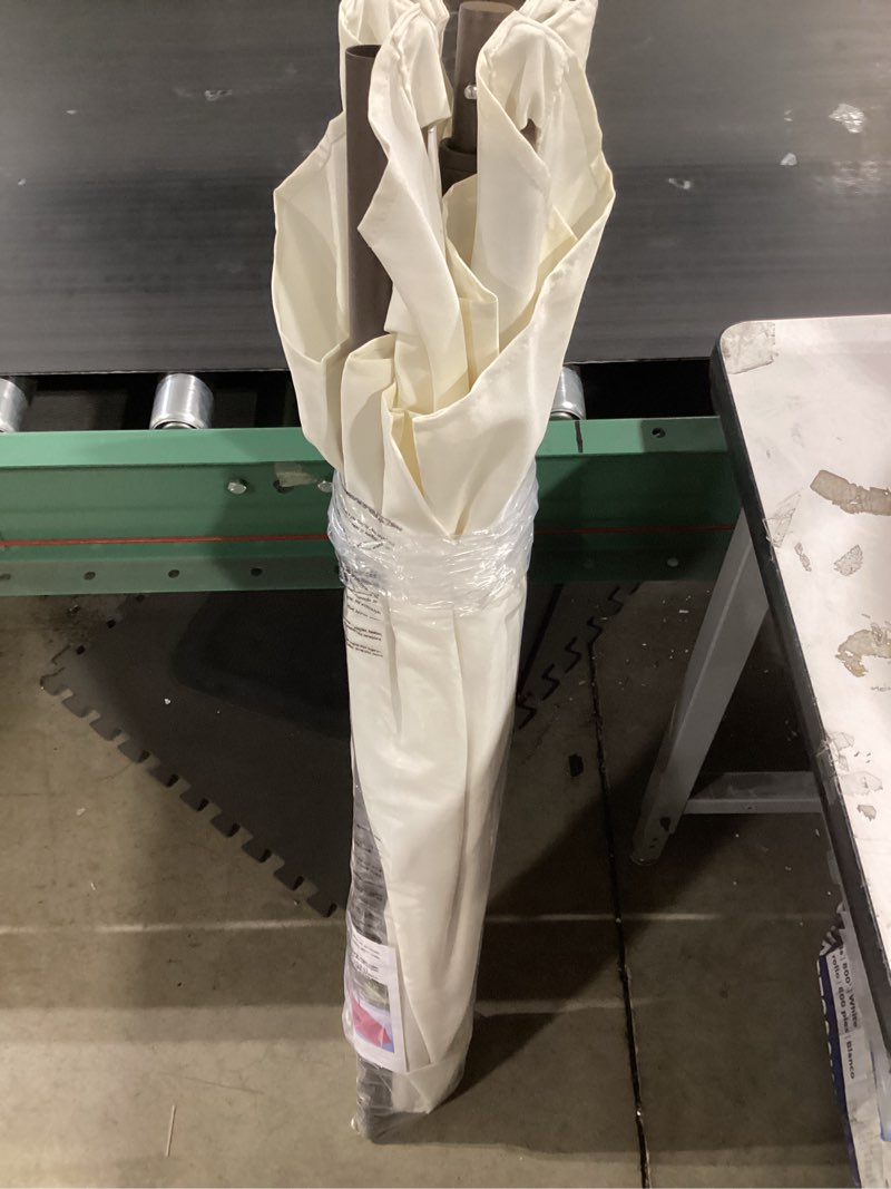 Condition photo showing Good Condition for jearey 7.5ft patio umbrella outdoor market umbrella with 6 sturdy ribs, push button tilt/crank table umbrella for garden, deck, backyard and pool, cream white 7.5ft cream white