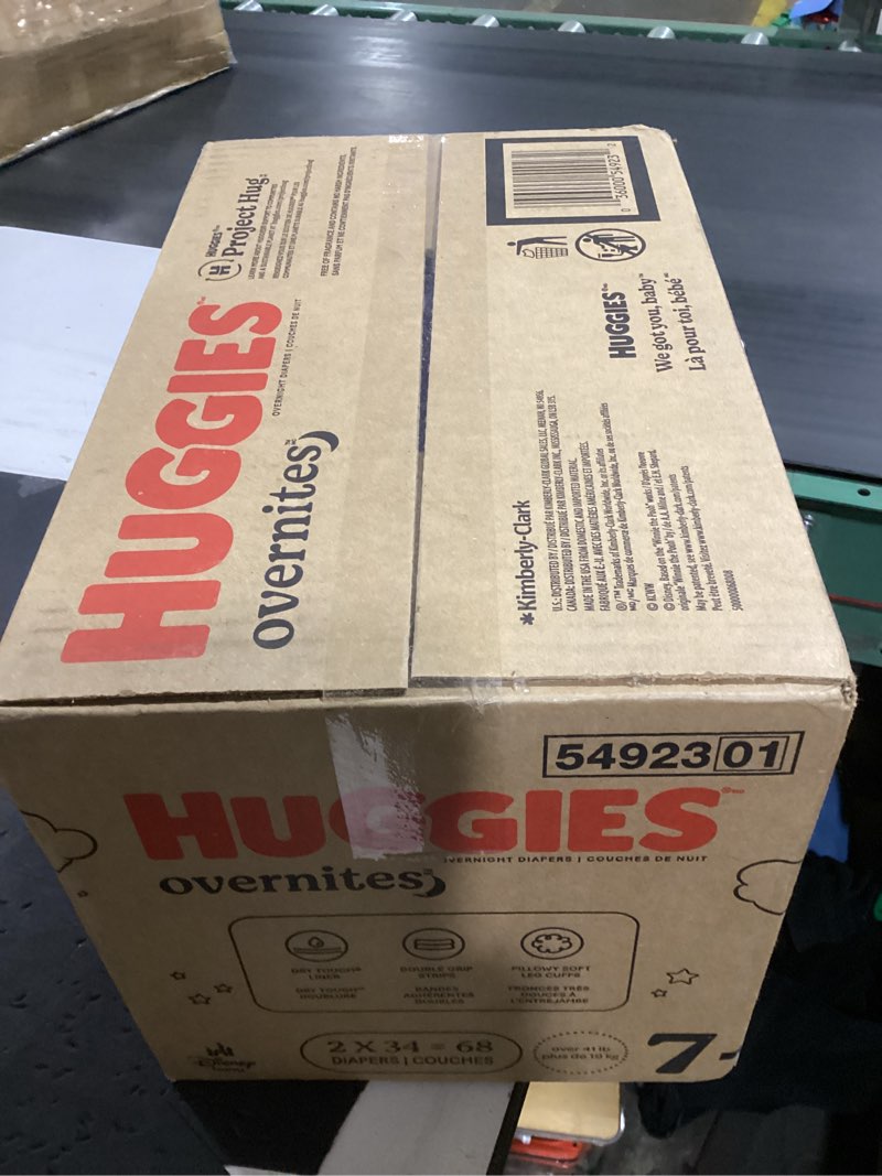 Condition photo showing New/Like New for huggies overnites diapers econ+ pack - size 7 - 68ct