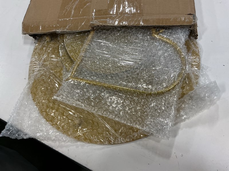 Wenqik 2 Pcs Gold Metal Floating Cake Stand Spacer 14 Inch Tiered Cake Stand with Heart Riser Floati