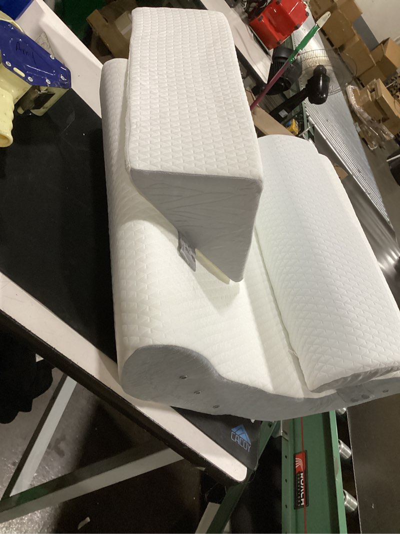 Condition photo showing As Is for set of 3 post-surgery wedge pillows, back support pillow for sitting in bed, 10-in-1 foam wedge pillow for acid reflux and back pain relief