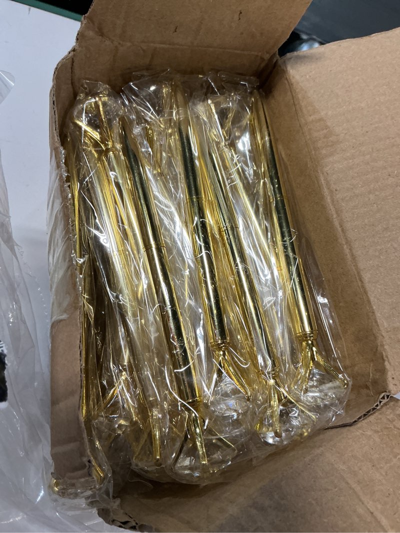 Condition photo showing Good Condition for leinuosen 50 pcs bulk diamond pens with crystal bridal shower gifts metal bling ballpoint pens with black ink for bridal shower wedding party office school (gold)