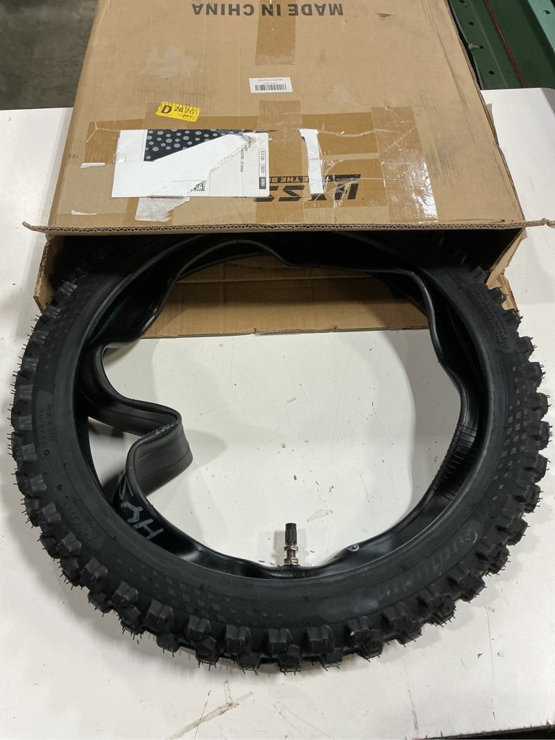 Condition photo showing Good Condition for wear-resistant, hyssk 60/100-14 (2.50-14) 6pr dot-certified, heavy-duty dirt bike front tire and inner tube, for crf70/110, klx110, 110cc & 125cc off-road pit bikes