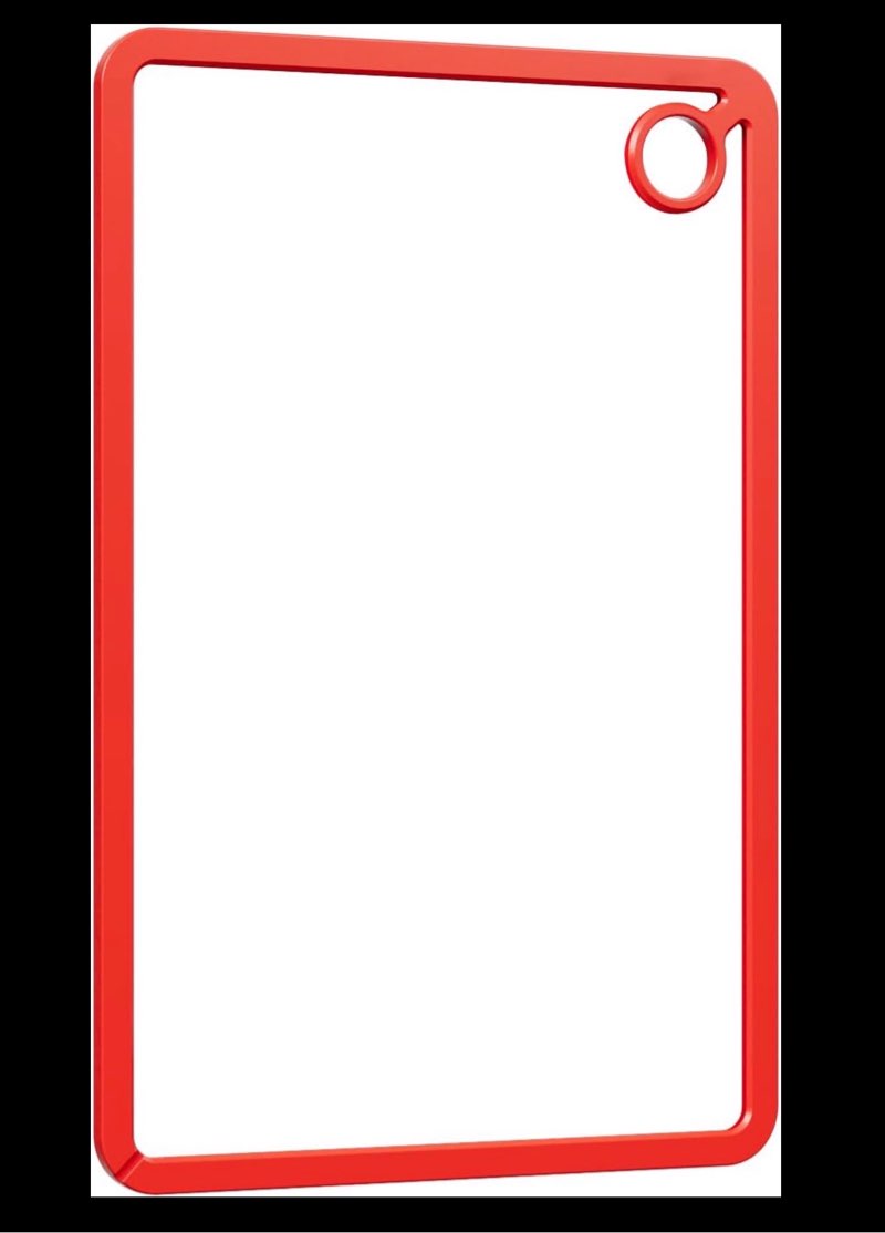 12"x8" Small Clear Tempered Glass Cutting Board,Non-Slip Dishwasher Safe Heat & Shatter Resistant Cutting Board for Kitchen Countertop Meal Prep (Red-Small)