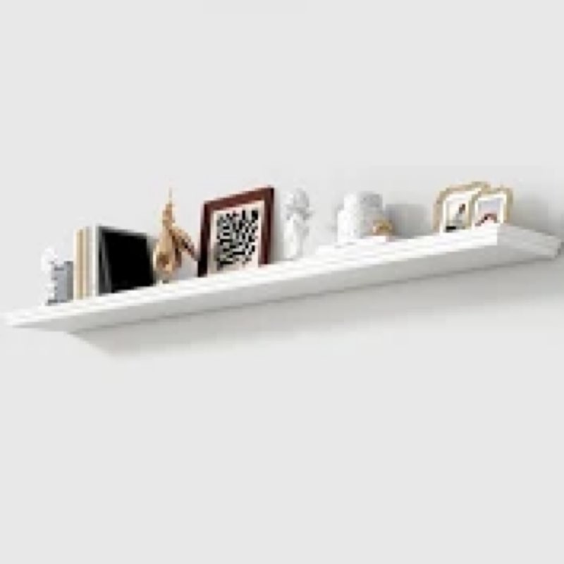 Axeman 48 Inch Floating Shelves for Wall, 9.3" Deep Crown Molding Wood Display Shelf with Heavy Duty