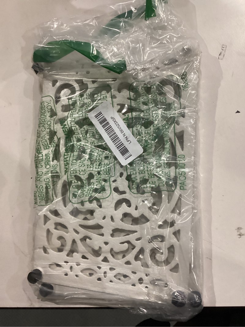 Condition photo showing New/Like New for sumnacon 2 pack rectangle cast iron trivets, rustic iron hot dish plate trivet for kitchen countertop dining table (white, 9.6 x 6.3 inch) white 9.6 x 6.3 inch