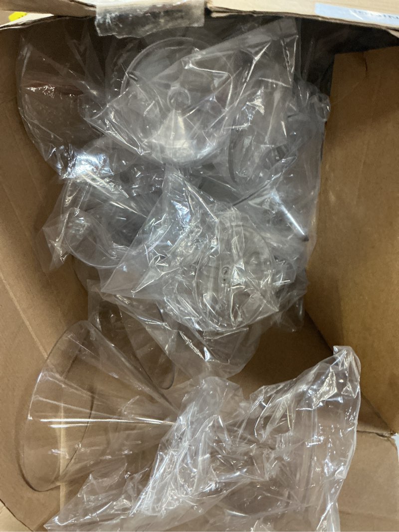 Condition photo showing As Is for Patelai 20 Pcs 10 oz Unbreakable Martini Glasses Set Disposable Plastic Martini Glasses Clear Stemmed Cocktail Cups Drinkware for Mousse Home Bar Restaurant Wedding Gift Festival Party Supplies