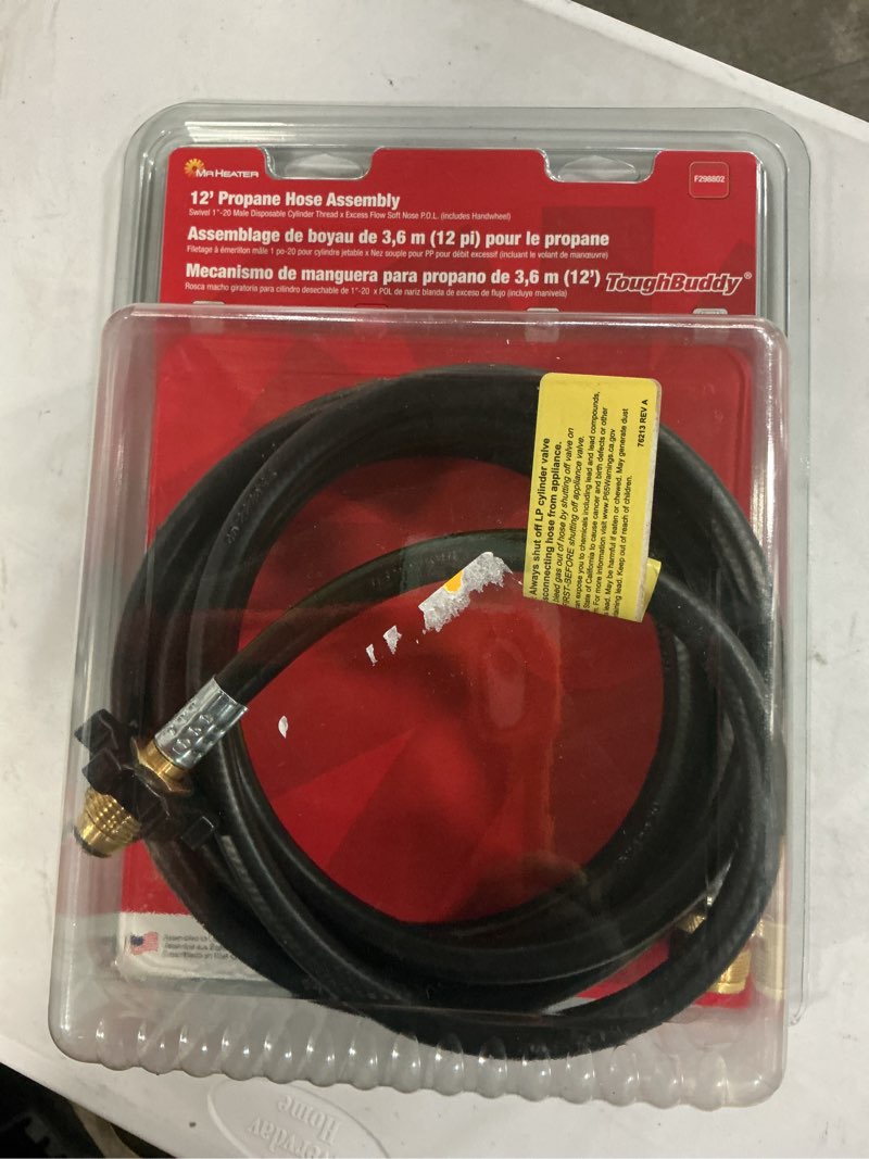 Condition photo showing As Is for Mr. Heater Hose Connection for Buddy Heaters - 12ft. Length